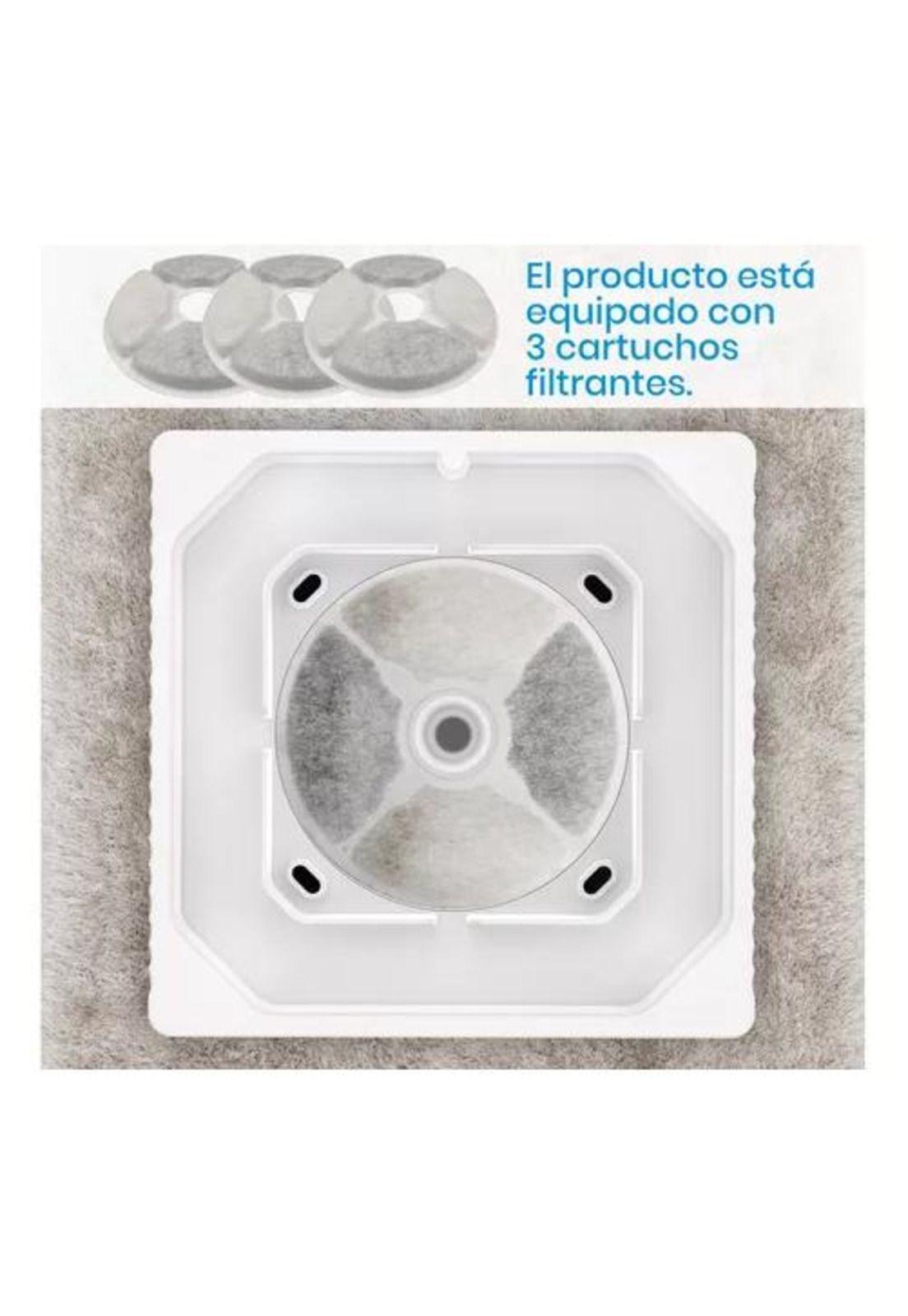 Fuente Bebedero - Dispensador de Agua Inalámbrico, Filtros, 2.2L-2