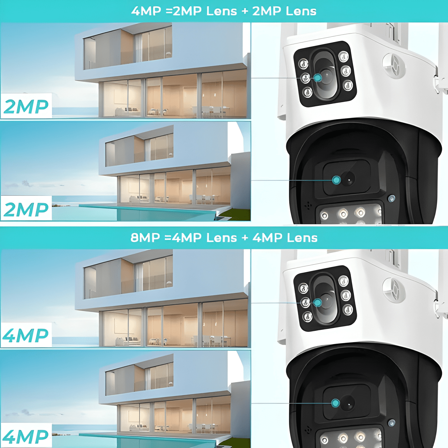 Camara de Seguridad 4k Exterior Pantalla Duall 8mp/3lxm-3