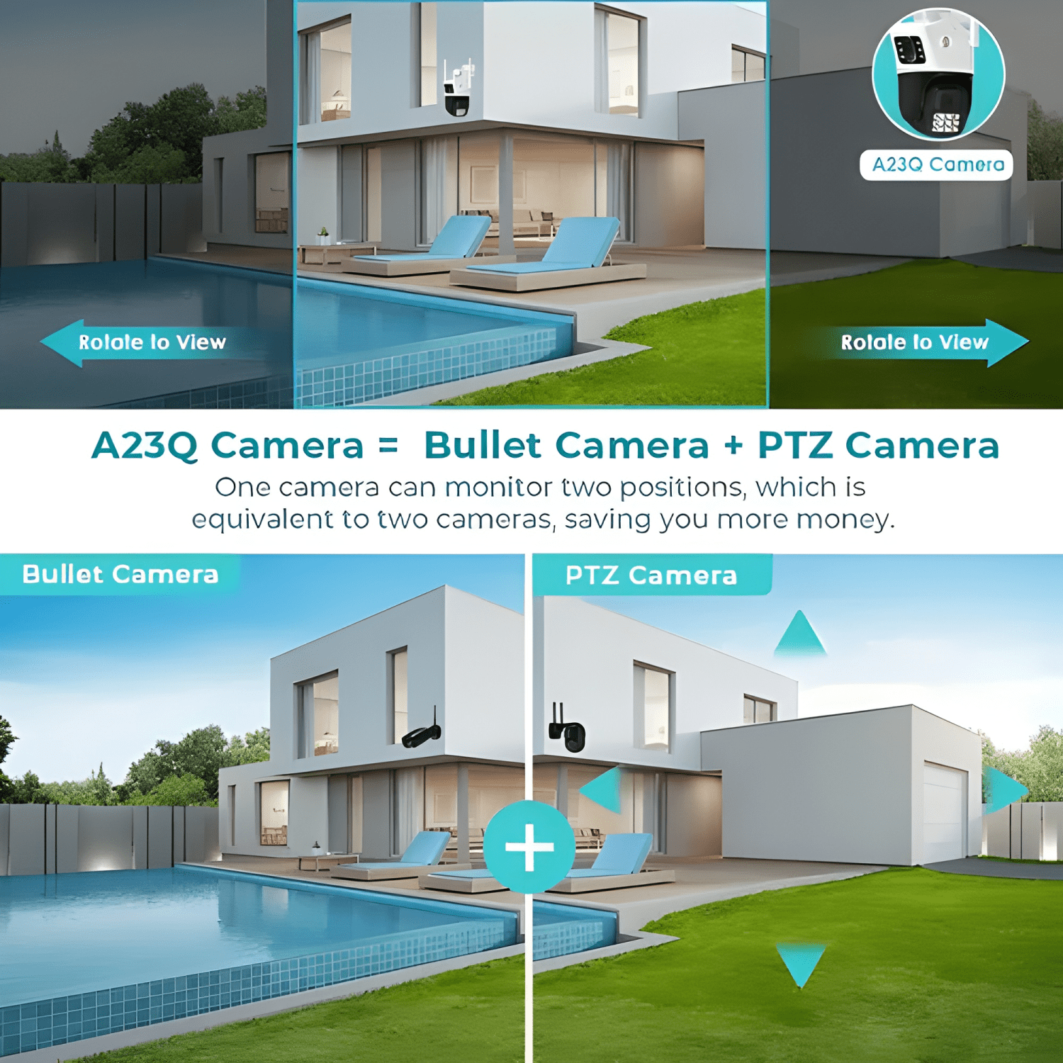 Camara de Seguridad 4k Exterior Pantalla Duall 8mp/3lxm-4