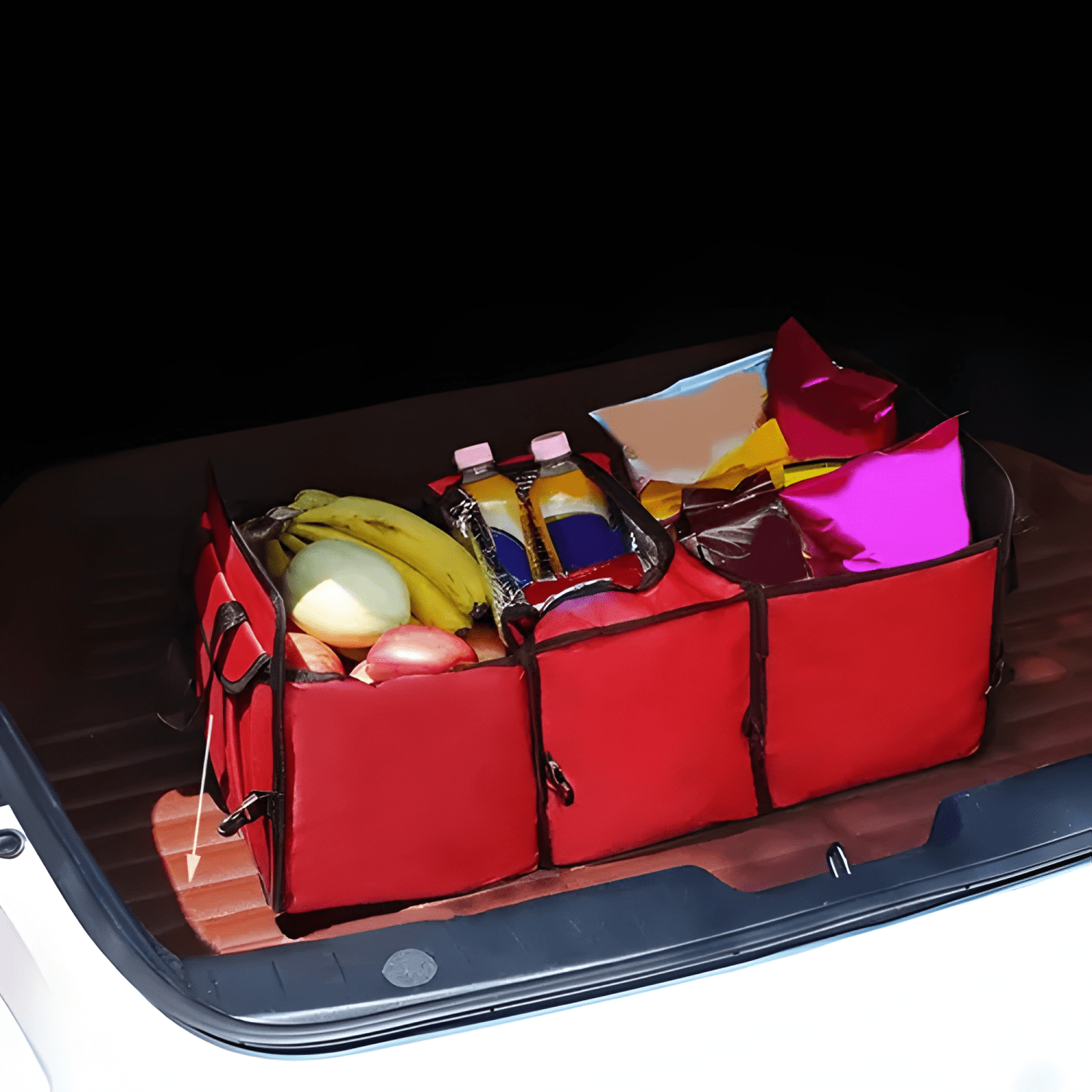 Bolso Organizador Cooler Plegable Maletero Auto Rojo-2