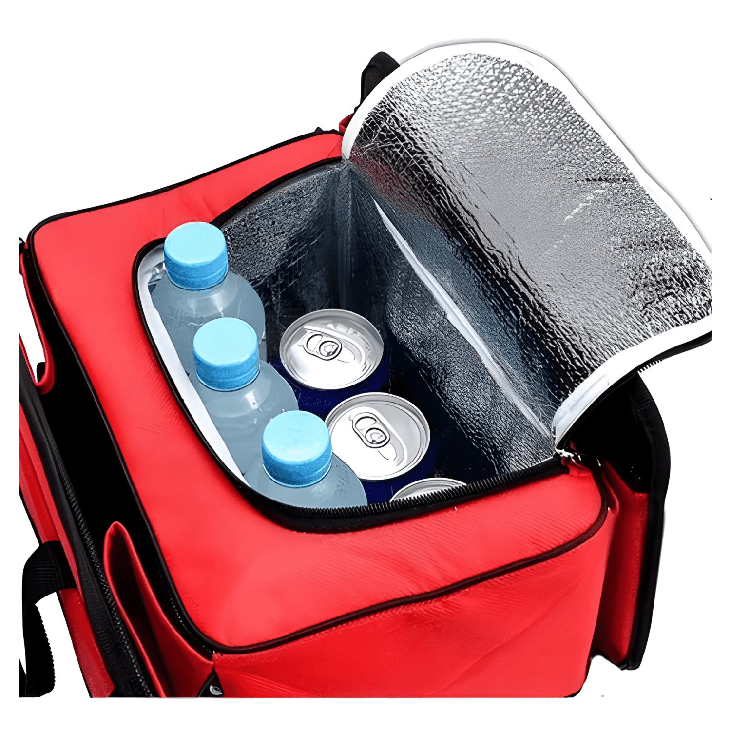 Bolso Organizador Cooler Plegable Maletero Auto Rojo-4