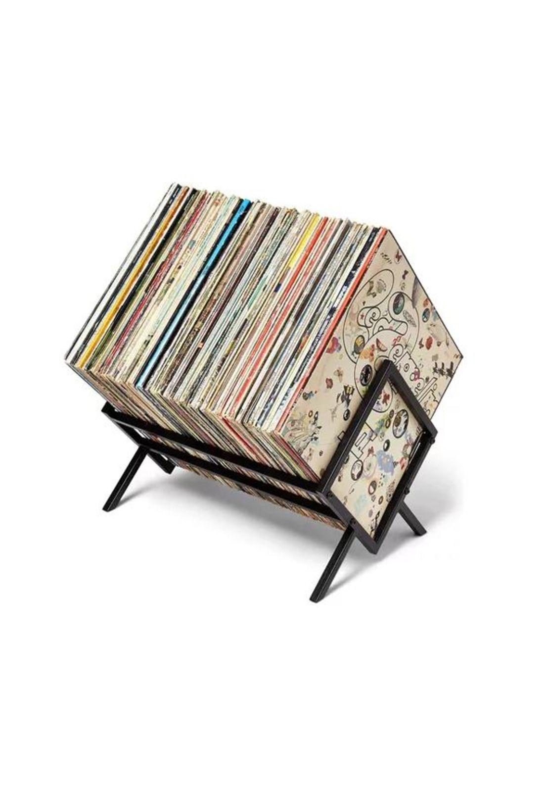 Soporte Estantería Almacenamiento Discos Vinilo-0