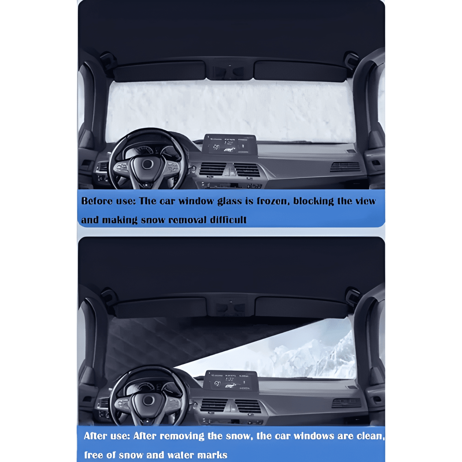 Funda Protectora Sol y Nieve Cubreparabrisas para Automóvil-4