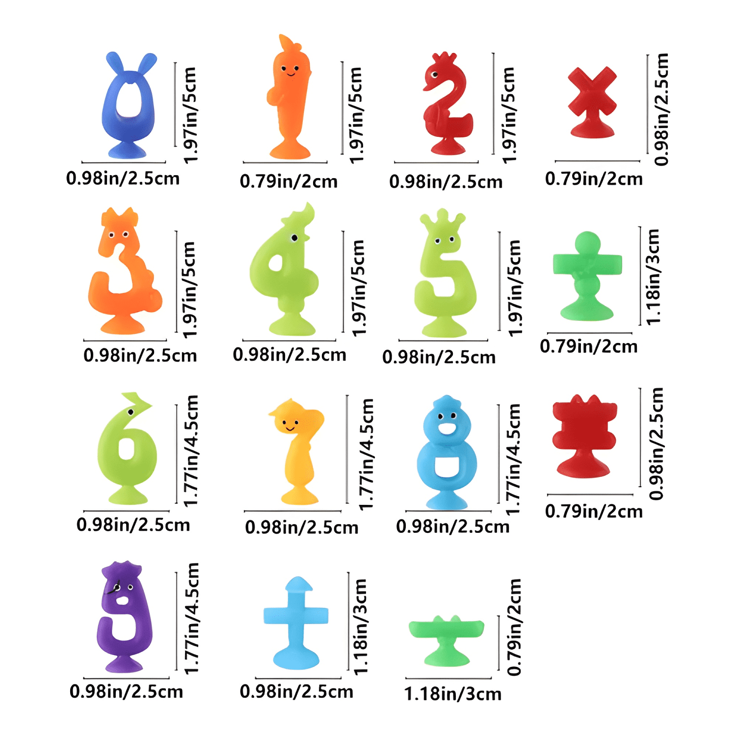 Juego de ventosas 41 piezas abecedario número y signos-4