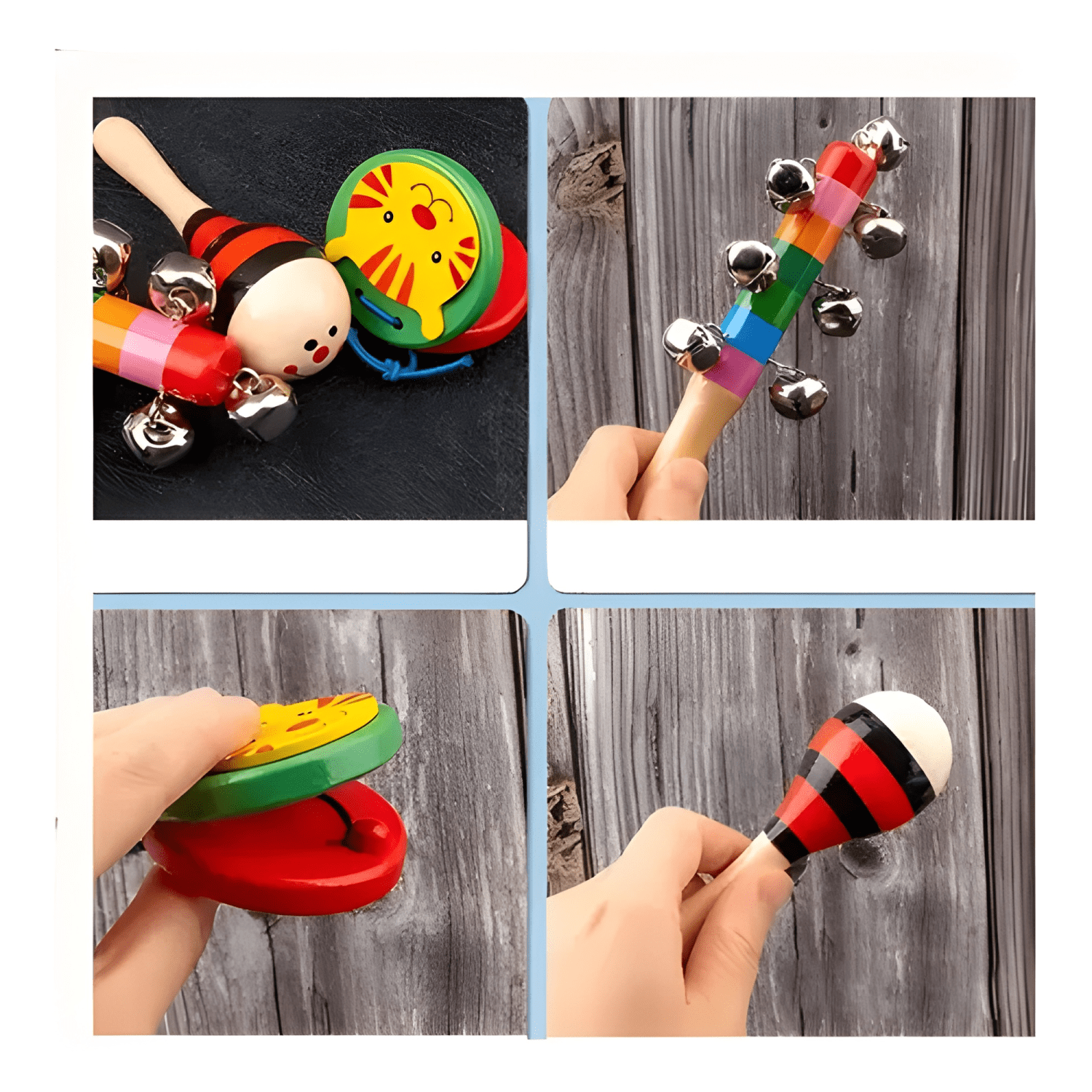 Juguetes aprendizaje de madera didáctico para niños bebés #2-4
