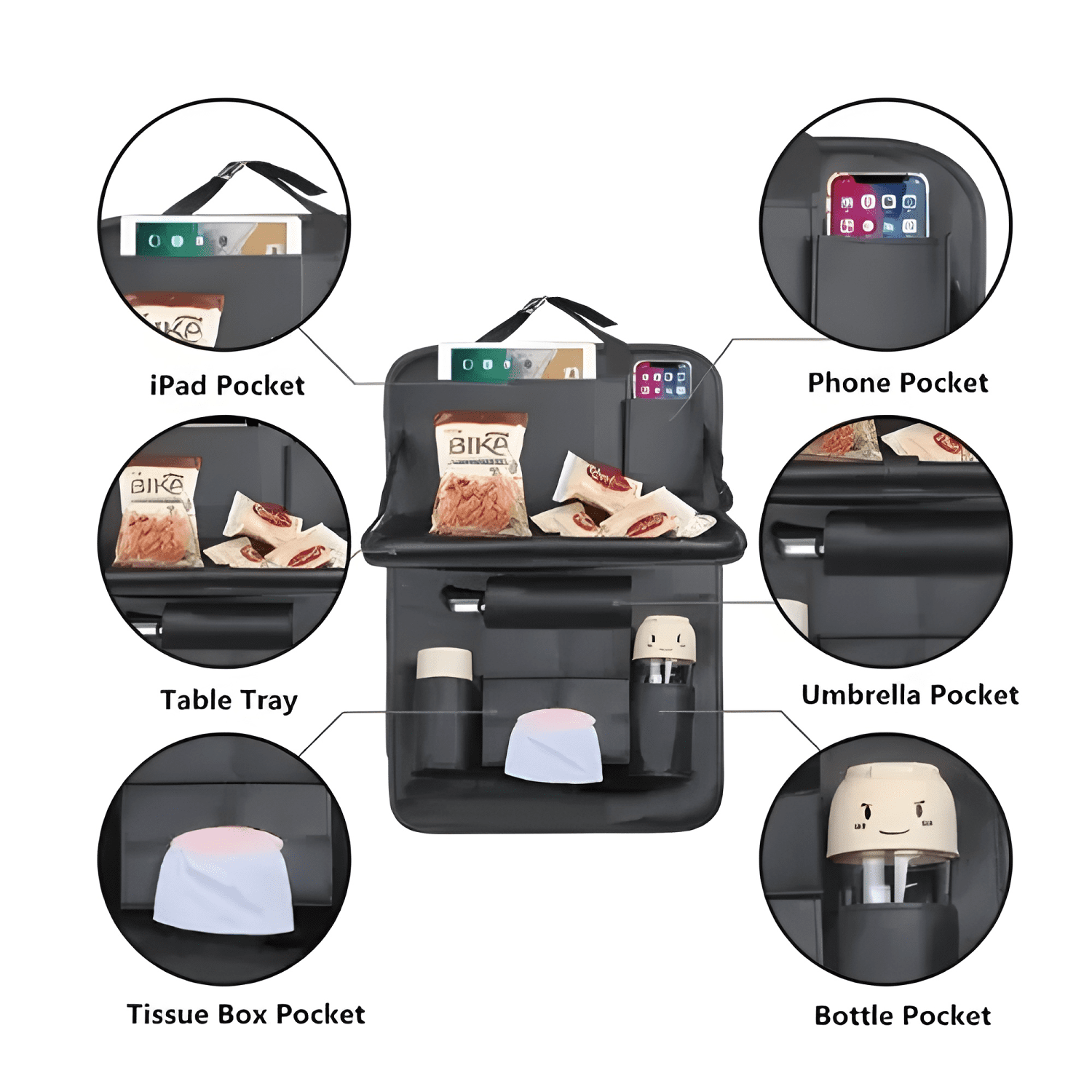 Organizador Portavasos De Asiento Par Lexus Rx SUV Mediano-0