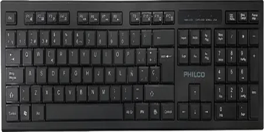 Teclado inalámbrico philco w601 2.4ghz negro-0
