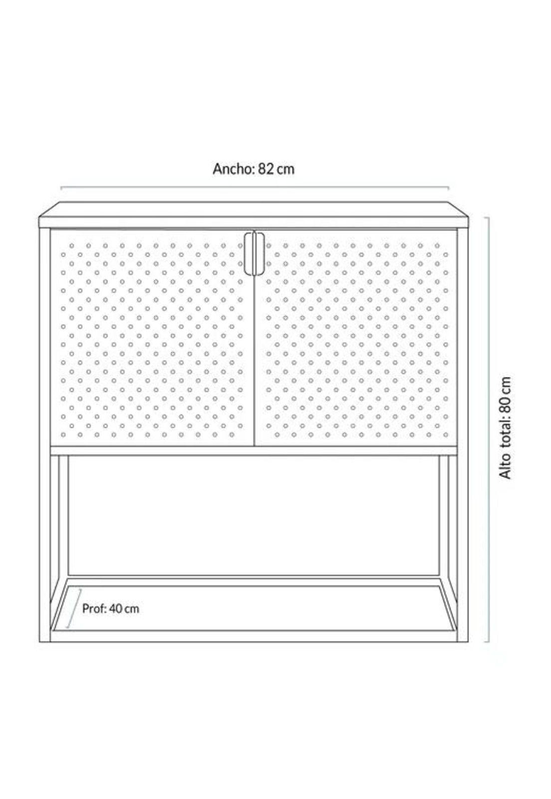 Arrimo medio Newton, 2 puertas, color negro, formato-3