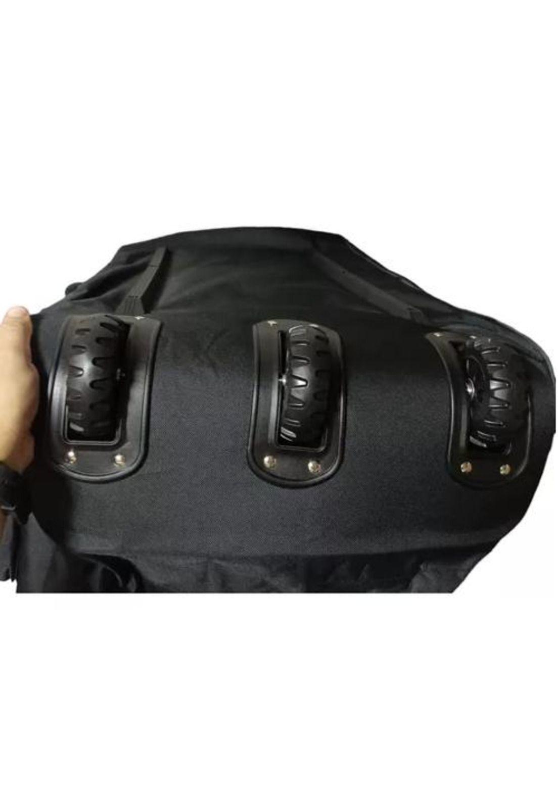 Bolso de viaje de 3 ruedas, 100 kilos, multifuncional, color negro-3