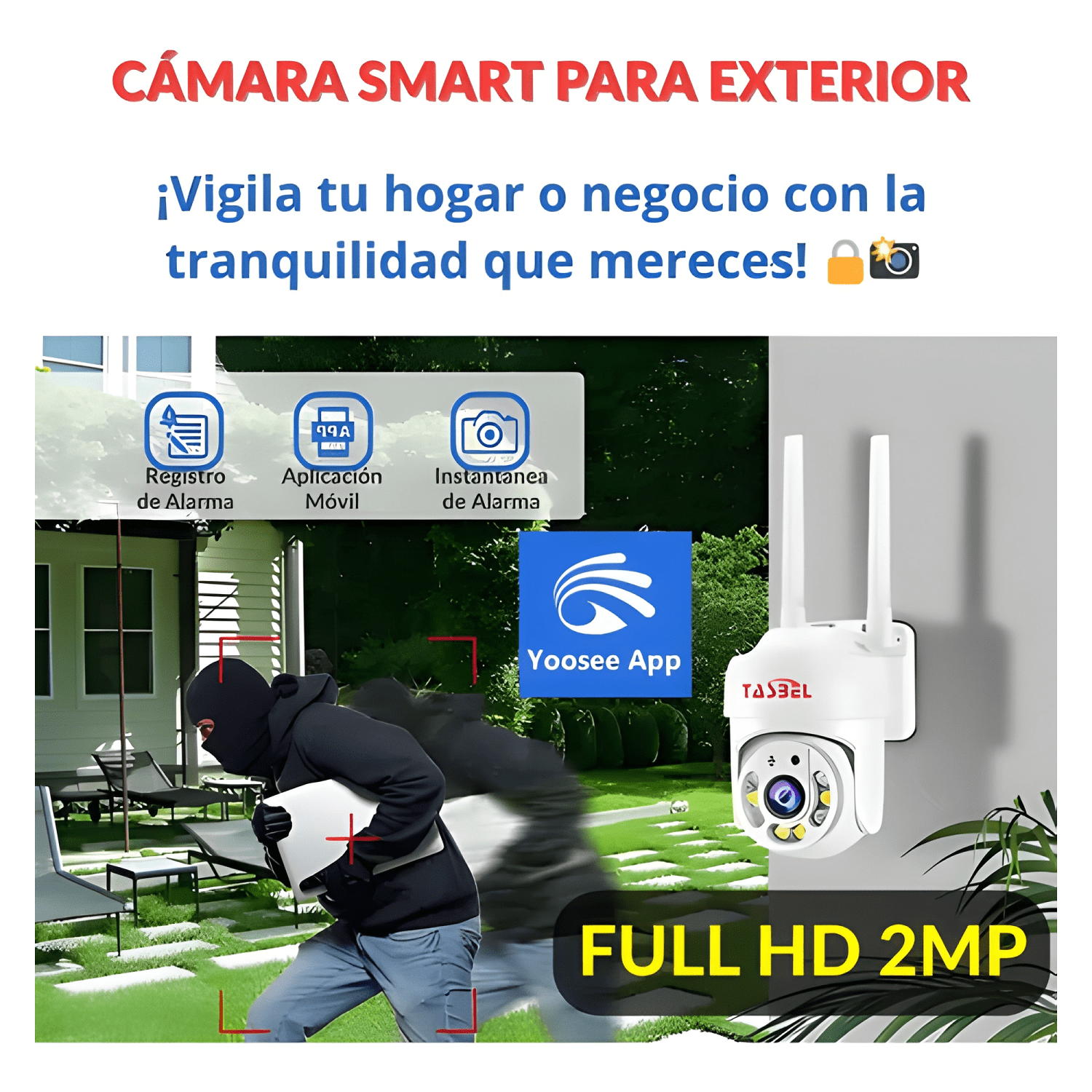 Camara Ip Wifi Domo Giratoria Full Hd Exterior Vision Noctur-4