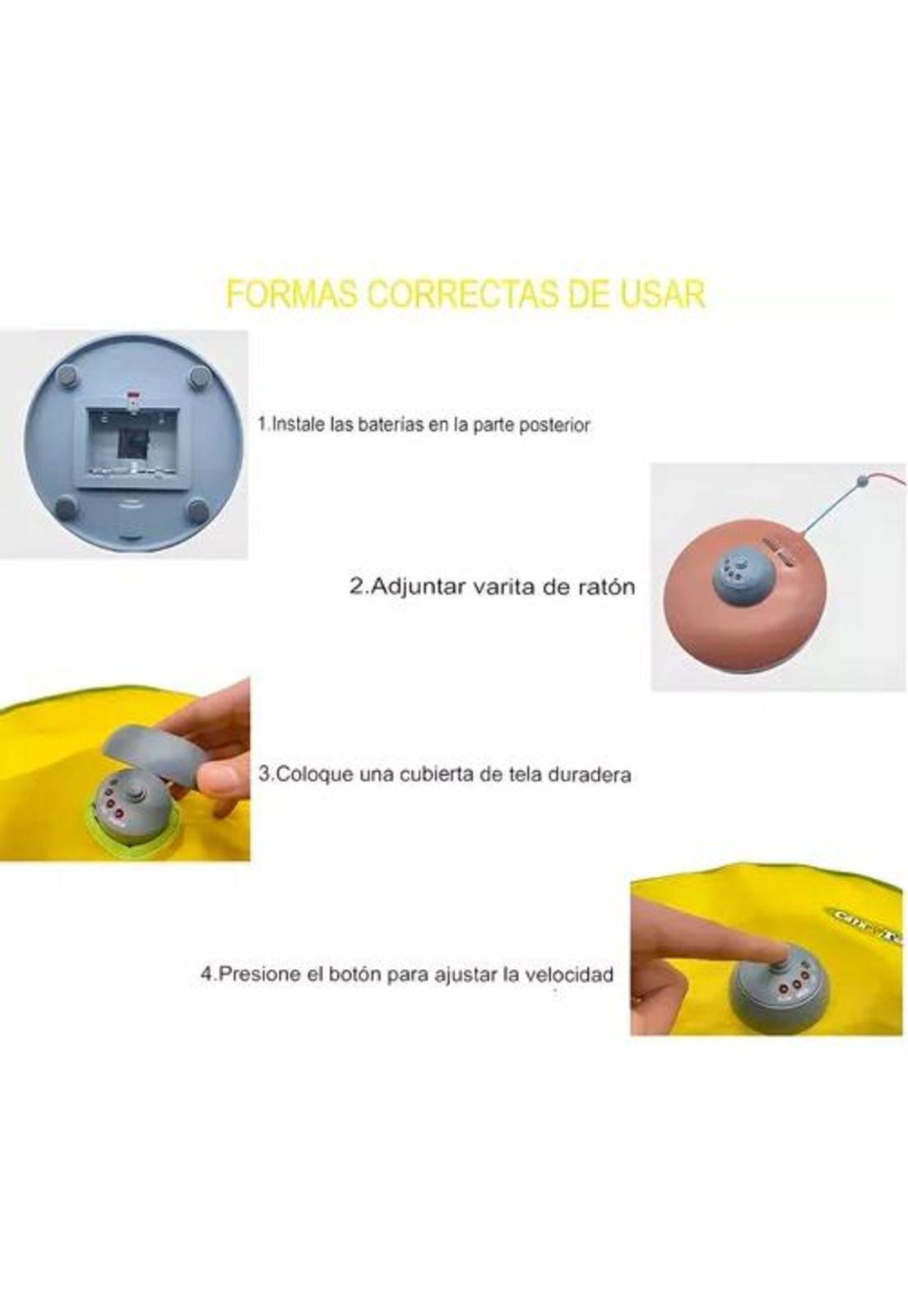 Juguete Interactivo para Gato - Giratorio, Mascotas, Color Amarillo-3