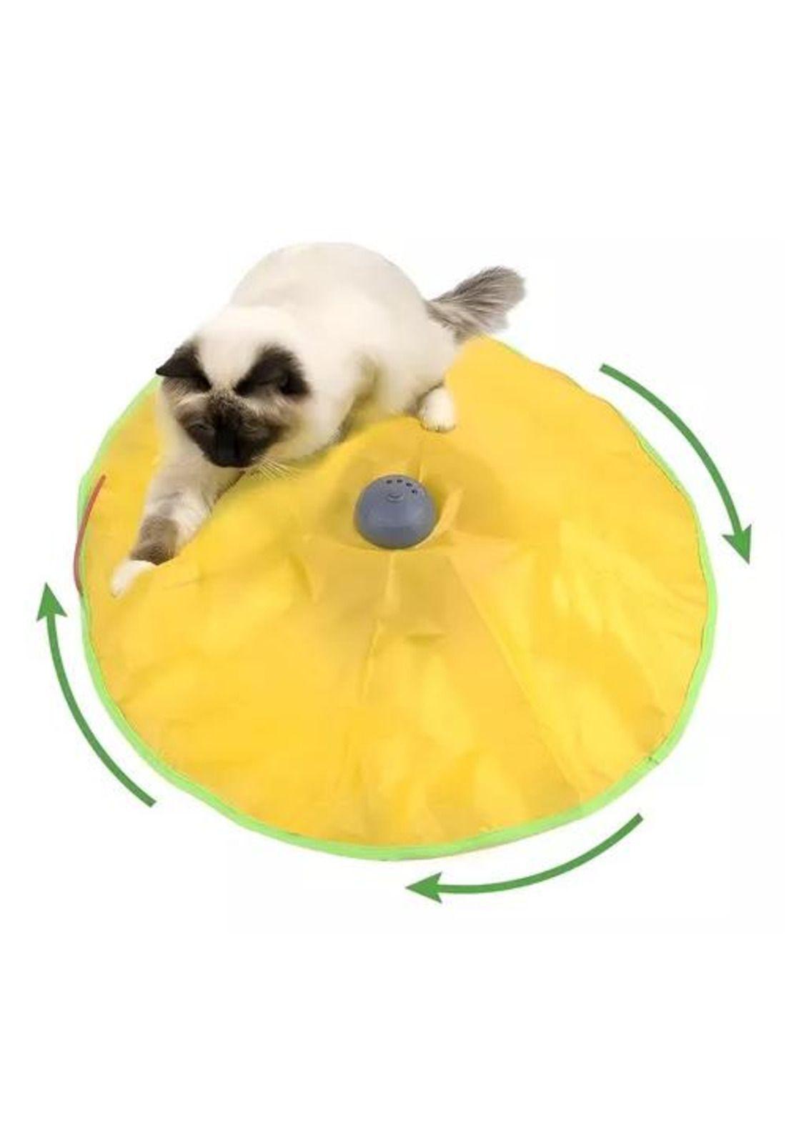 Juguete Interactivo para Gato - Giratorio, Mascotas, Color Amarillo-4