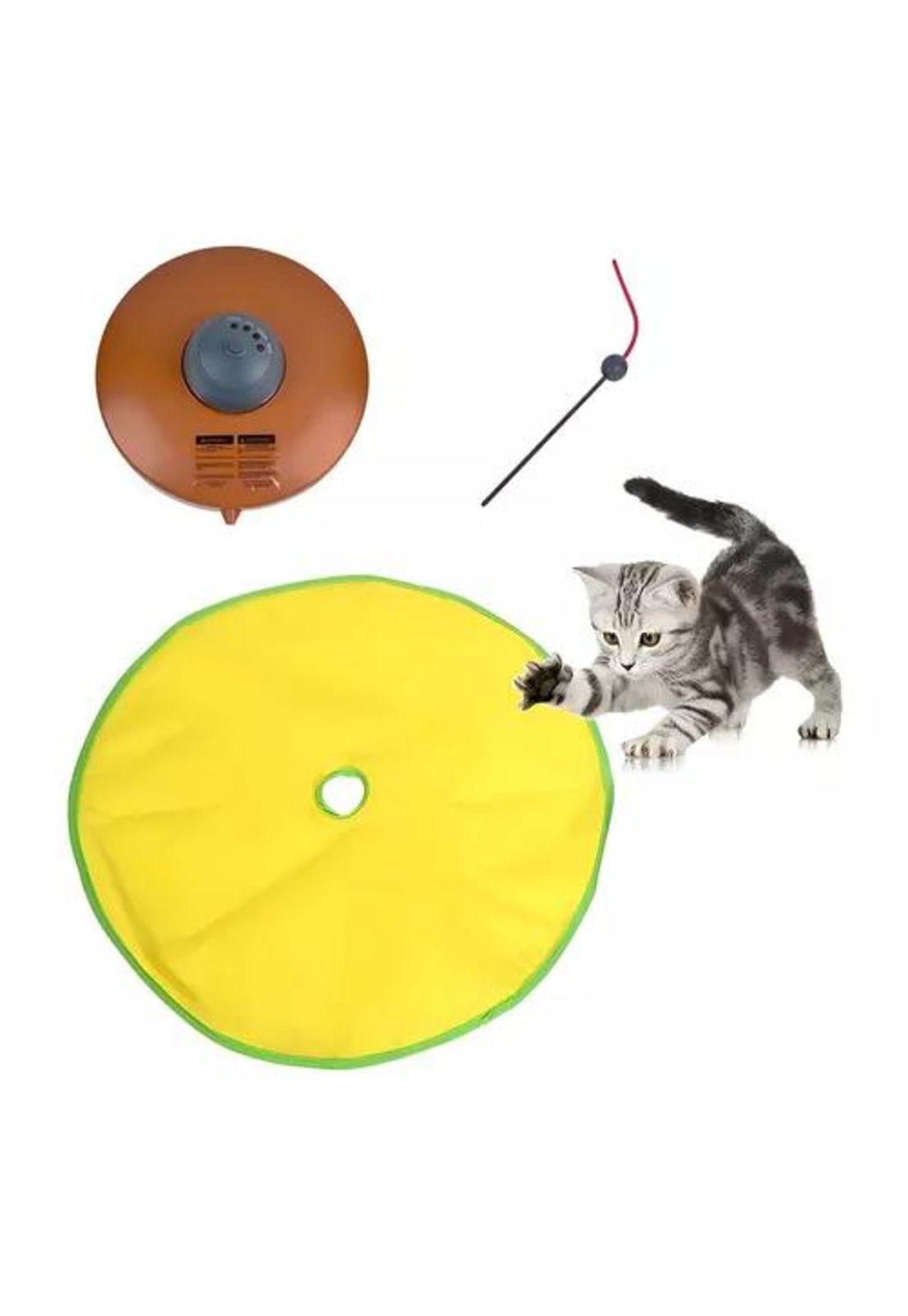 Juguete Interactivo para Gato - Giratorio, Mascotas, Color Amarillo-7
