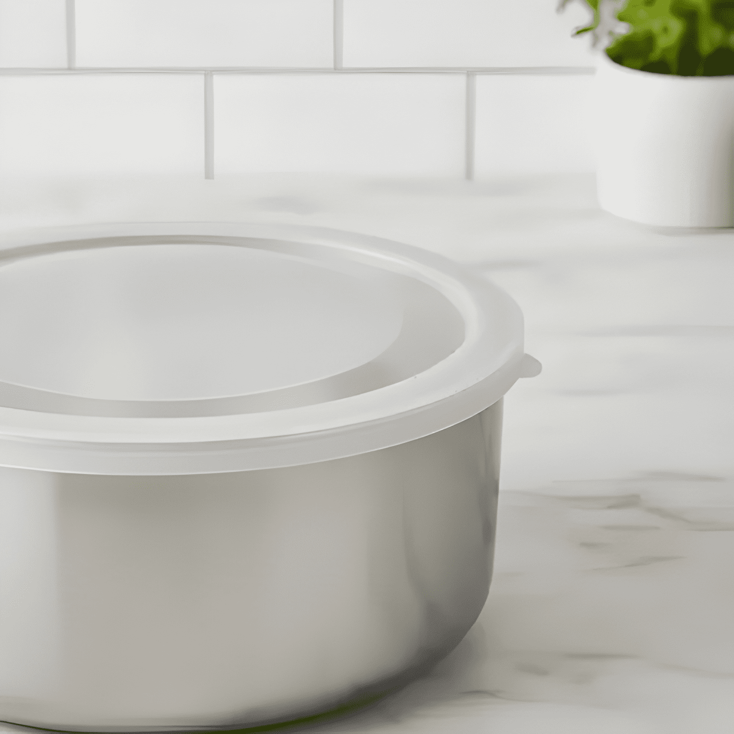 Pack 5 bowls cocina acero inoxidable con tapa apilables-4