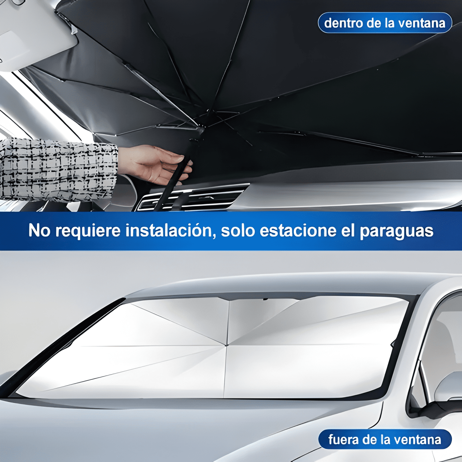 Tapasol Parabrisas Cubre Sol para Coche Cortinas Parasol Lit-2