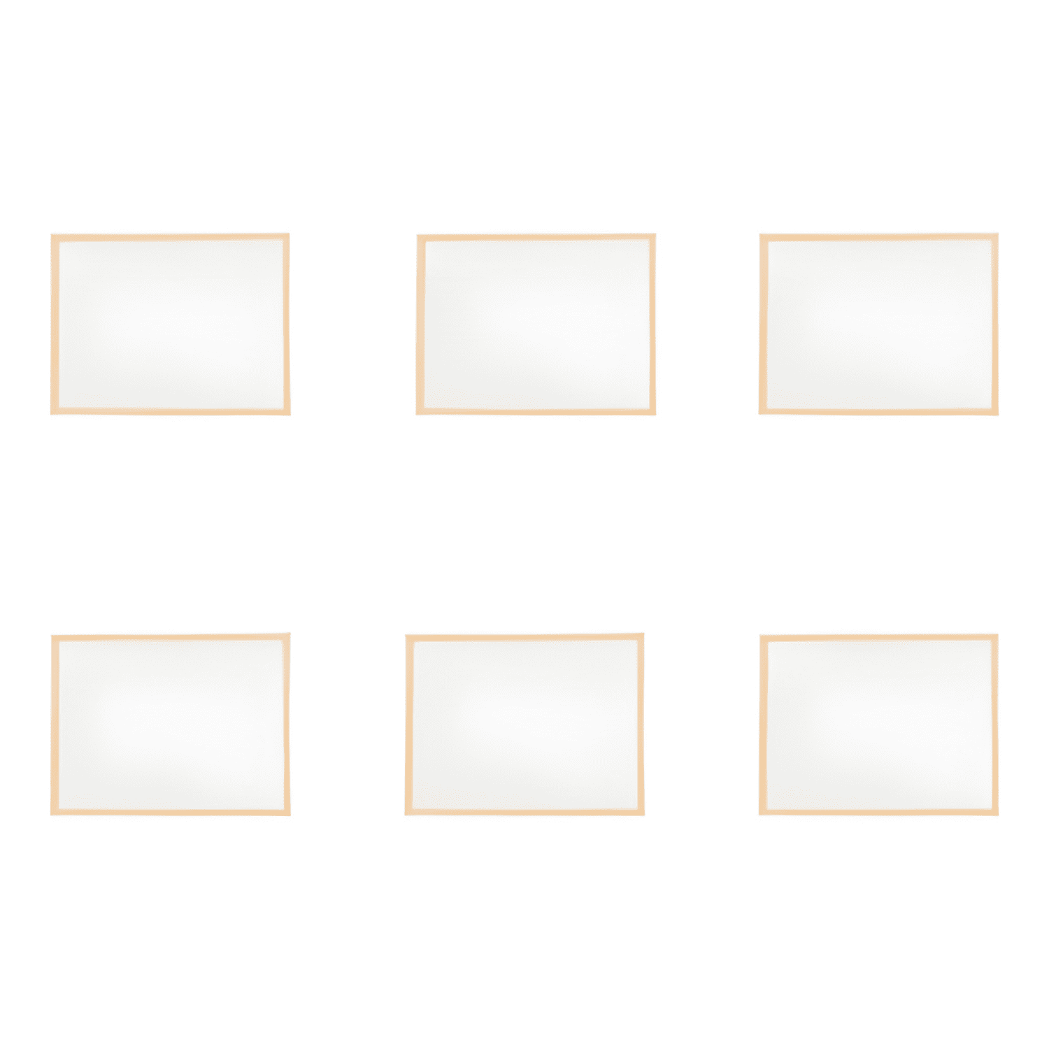 Pack 6 pizarra acrílica 20x30 pizarra blanca madera-0