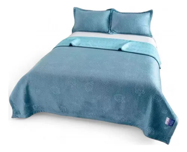 cobertor reversible plush quilt verano 2 plazas-0