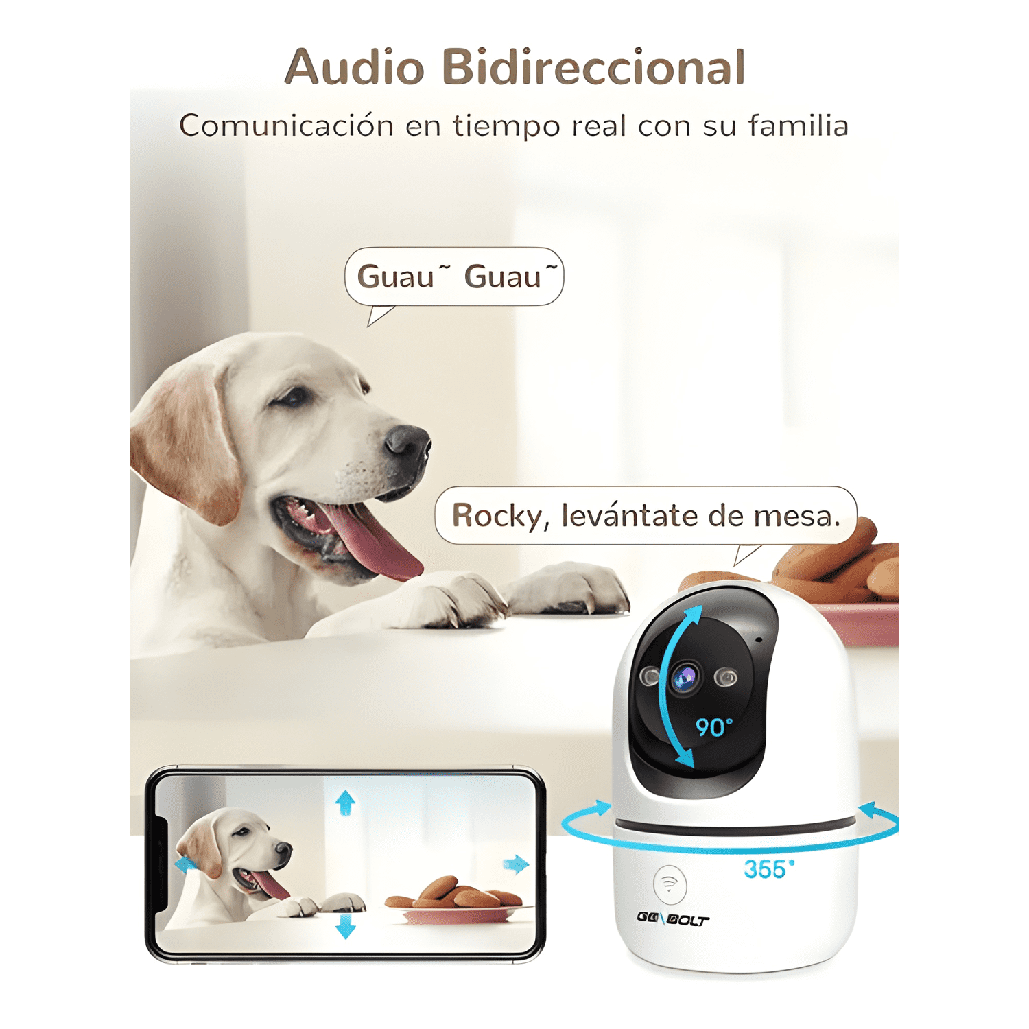 Genbolt® Cámara de Seguridad Wifi Interiore Ip Vigilancia-3