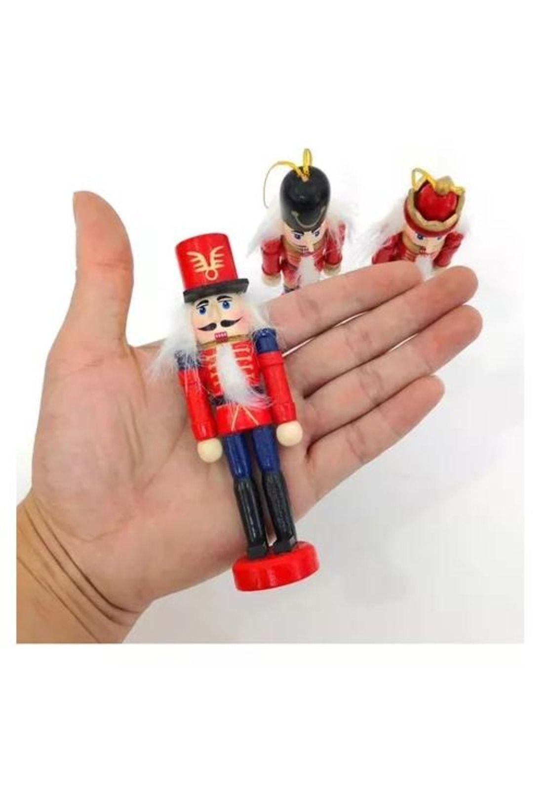 X4 cascanueces navideños adornos para árbol de Navidad multicolor-4