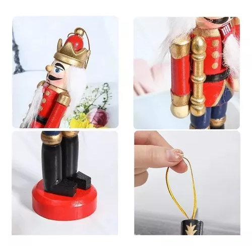 X4 cascanueces navideños adornos para árbol de Navidad multicolor-2