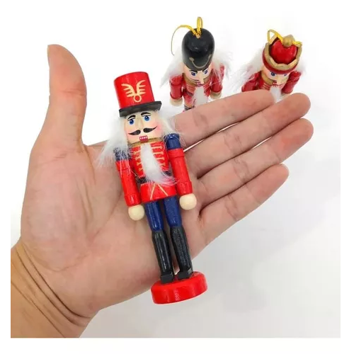 X4 cascanueces navideños adornos para árbol de Navidad multicolor-4