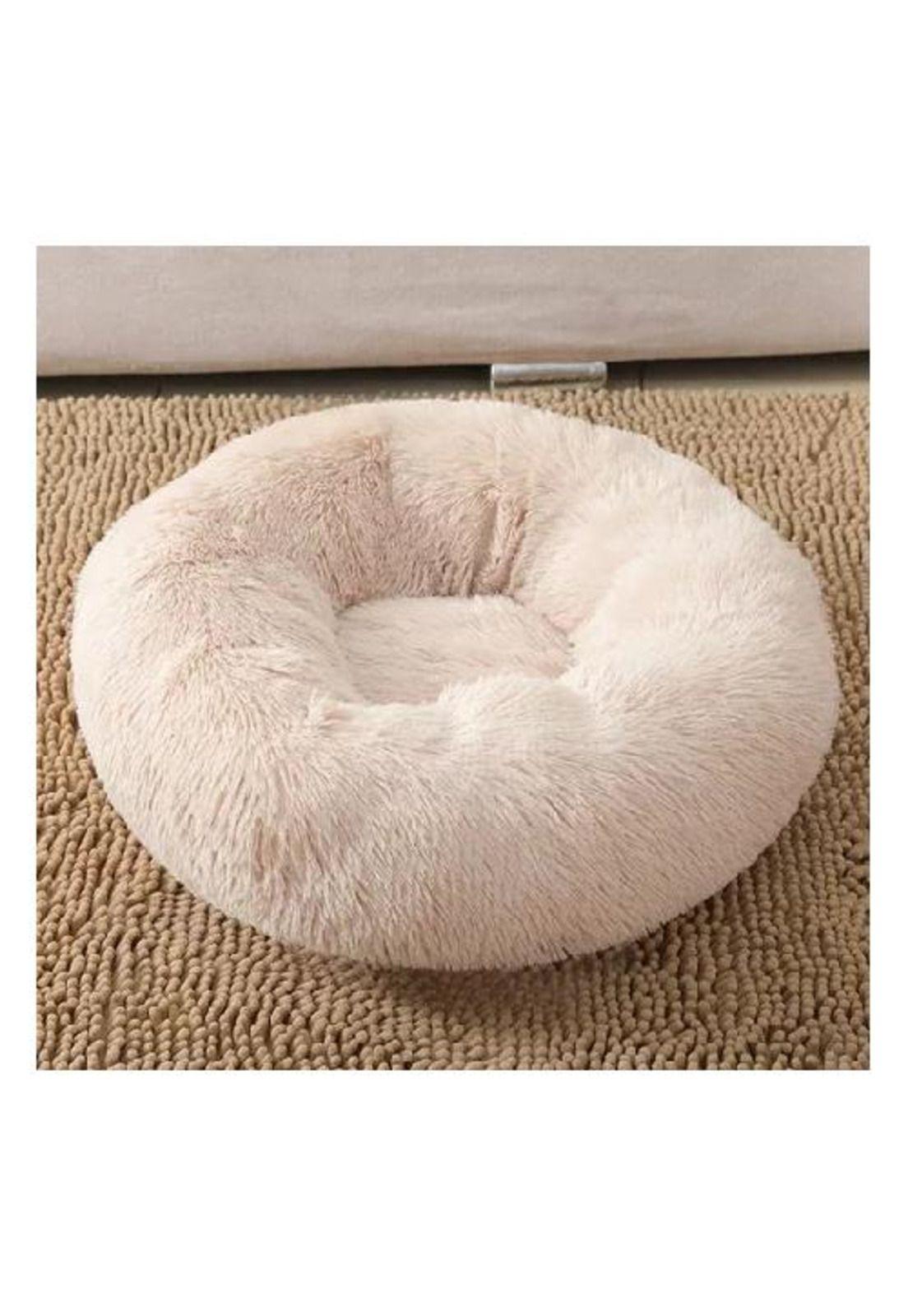 Cama para mascotas antiestrés 90 cm talla XXL crema-3