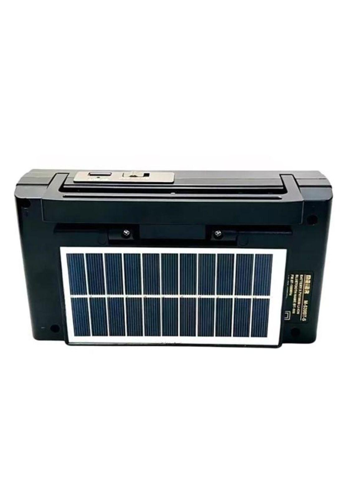 Radio vintage estilo antiguo, panel solar + luz + aux + USB, marrón-2