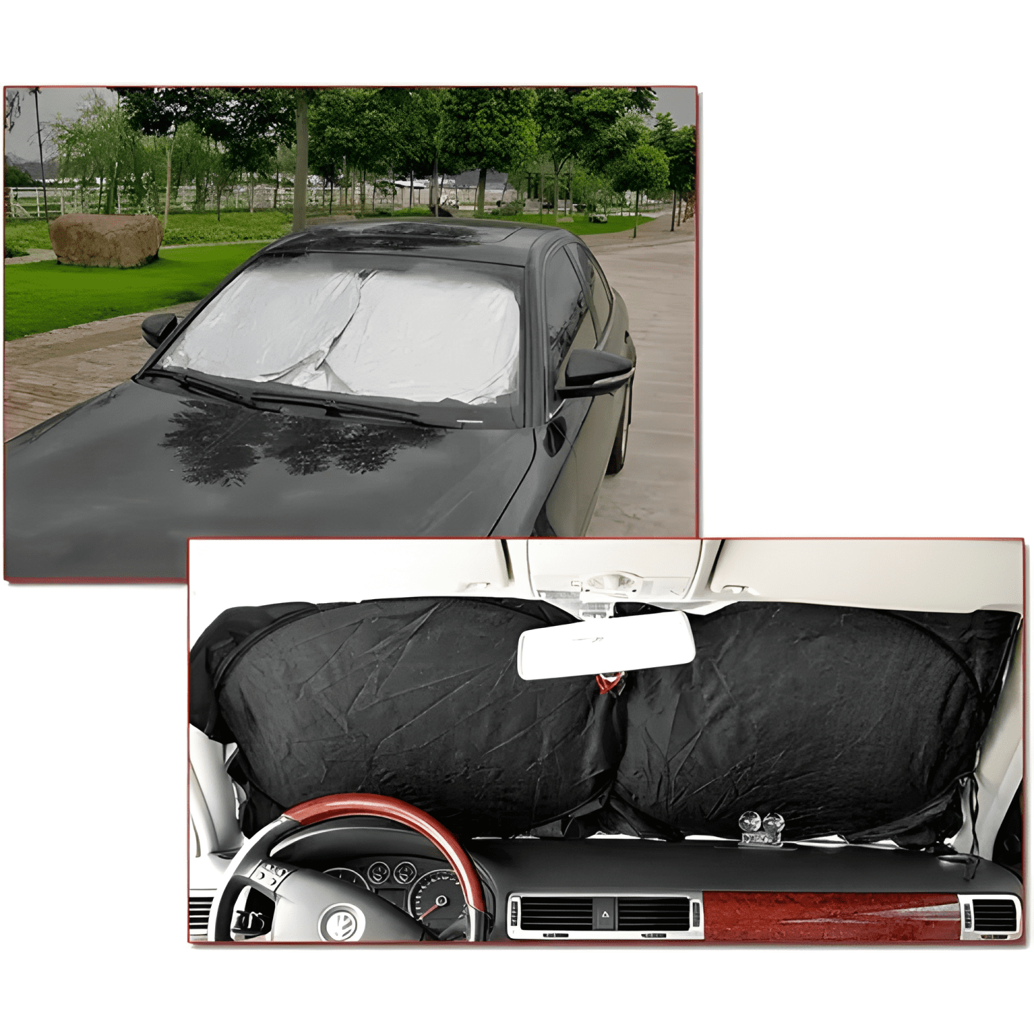 Cubre Parabrisas Auto, Parasol con Protección Uv Compactable-3