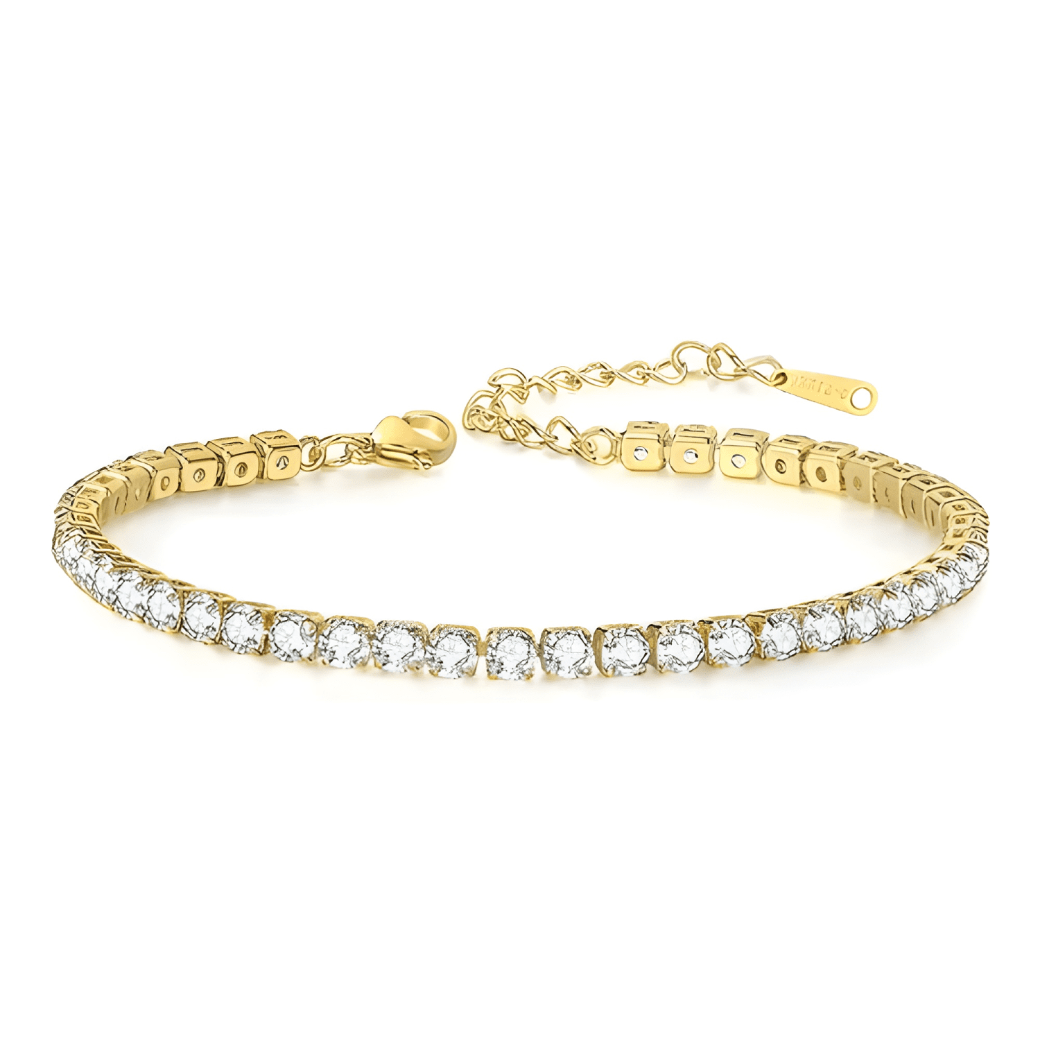 Pulsera de titanio ajustable cristales galvanizado mujer-0