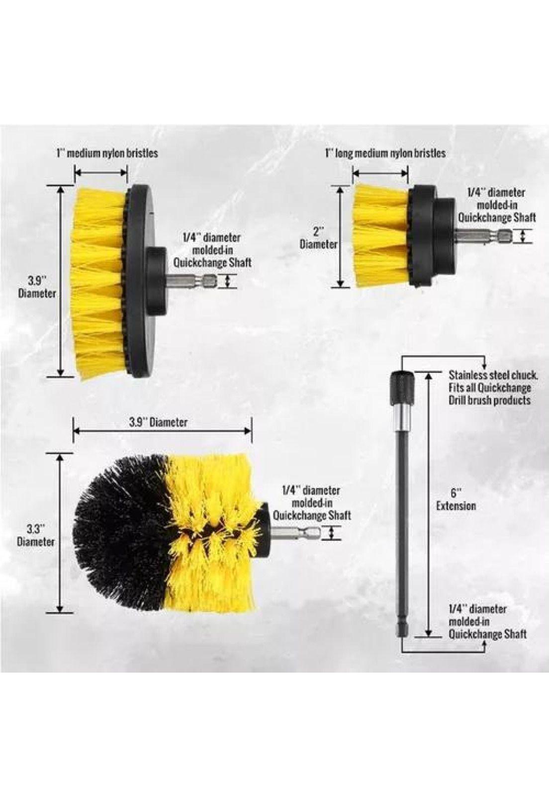 Kit de limpieza de auto, 21 piezas, interior y exterior, pads para taladro-6