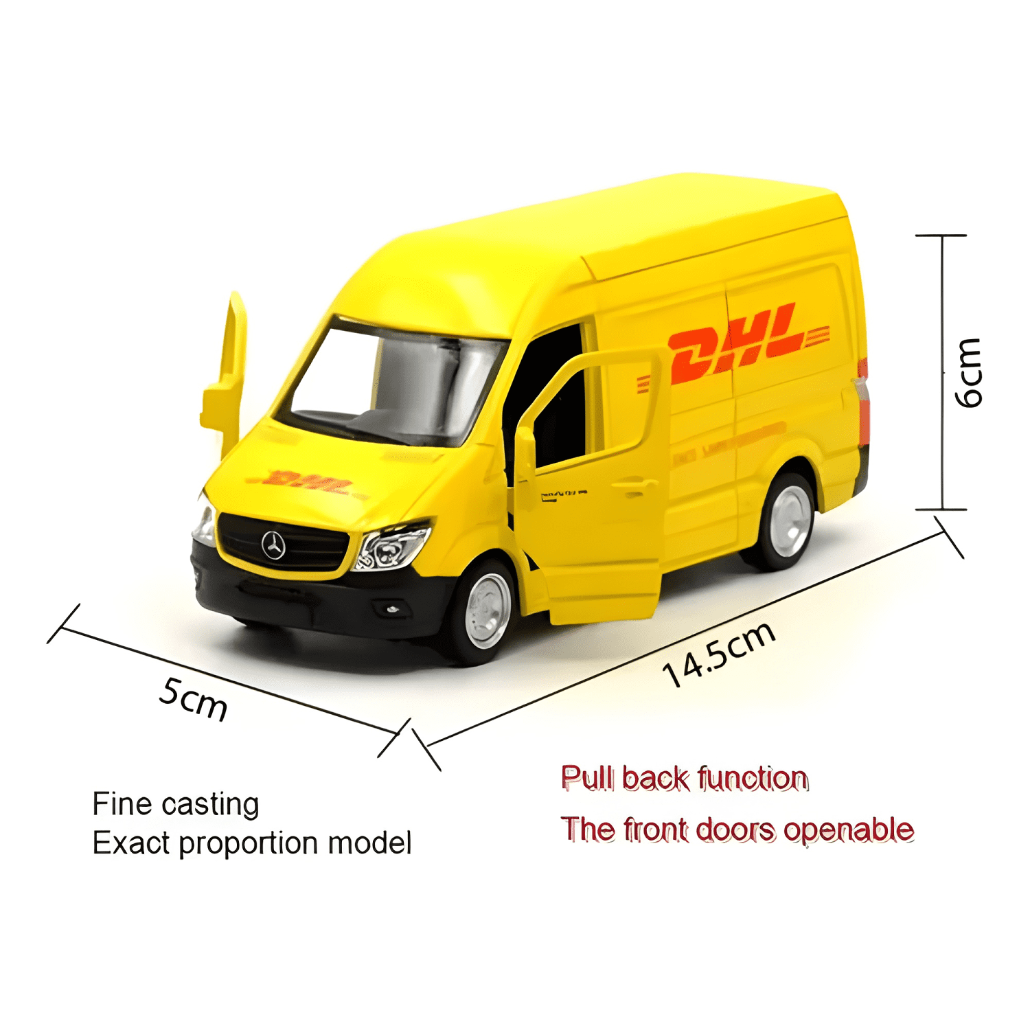 Furgón Mercedes Benz Sprinter DHL escala 1:36-3