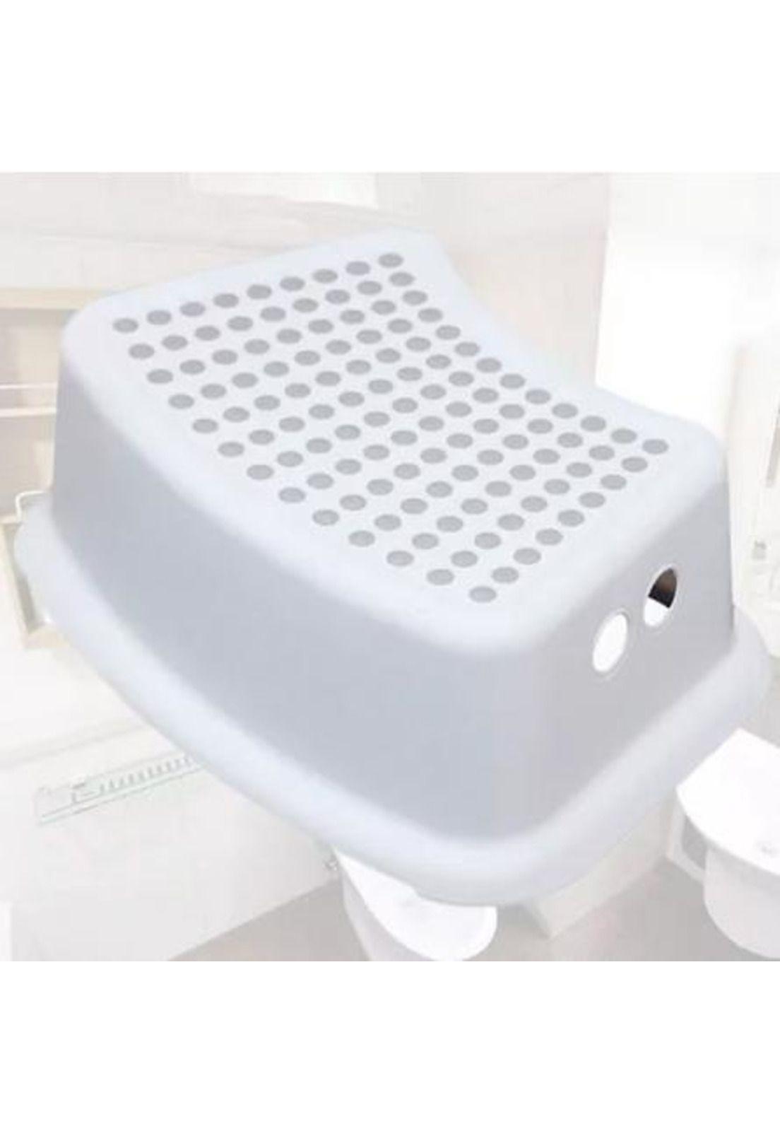 Piso alzador de baño para niños, color blanco-4
