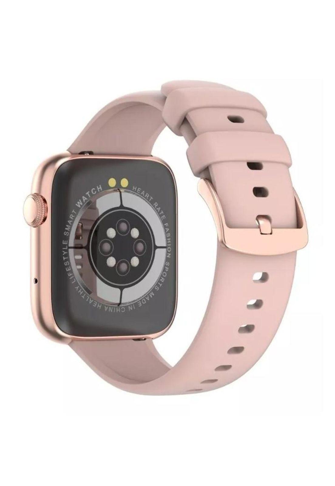 Smartwatch reloj inteligente bluetooth llamadas color rosado-2