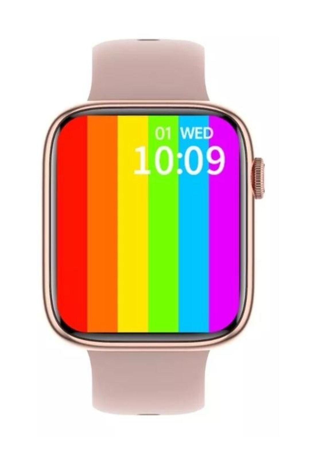Smartwatch reloj inteligente bluetooth llamadas color rosado-3