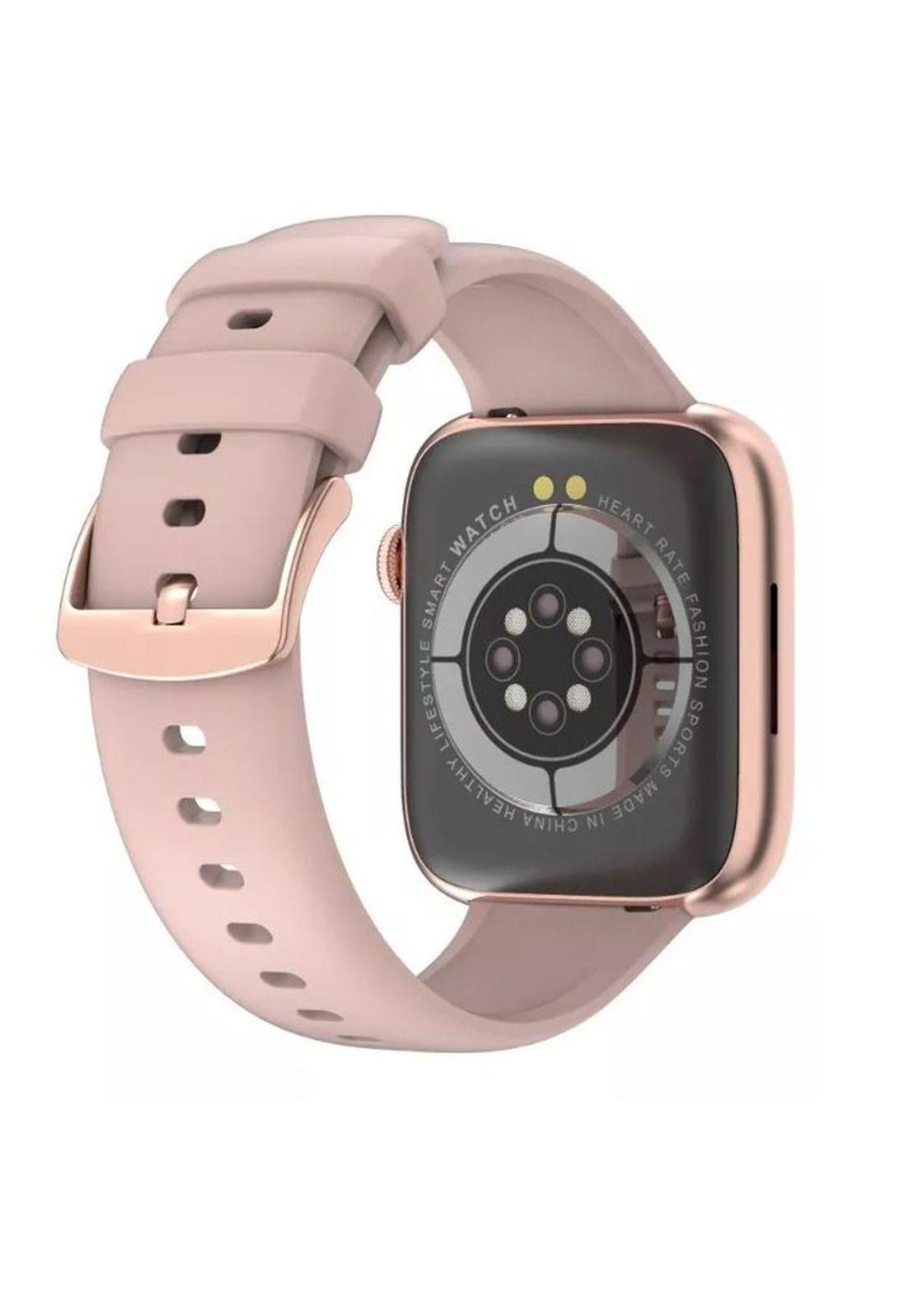 Smartwatch reloj inteligente bluetooth llamadas color rosado-4