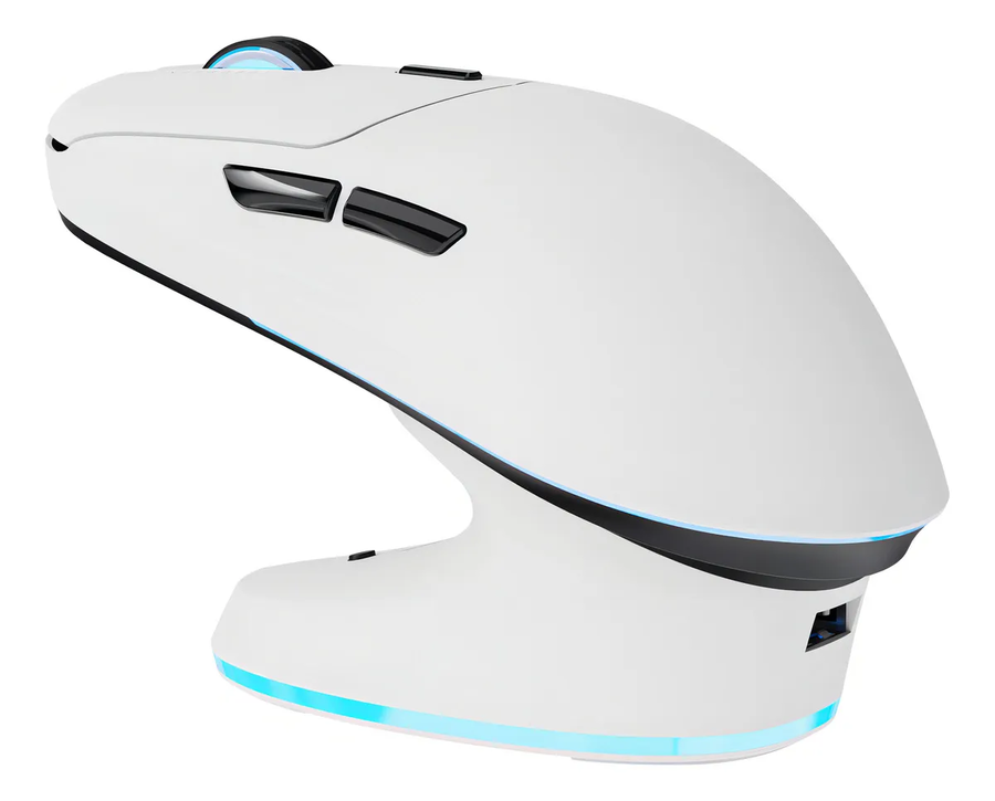 Mouse Thunderobot Ml7 gamer blanco recargable-0