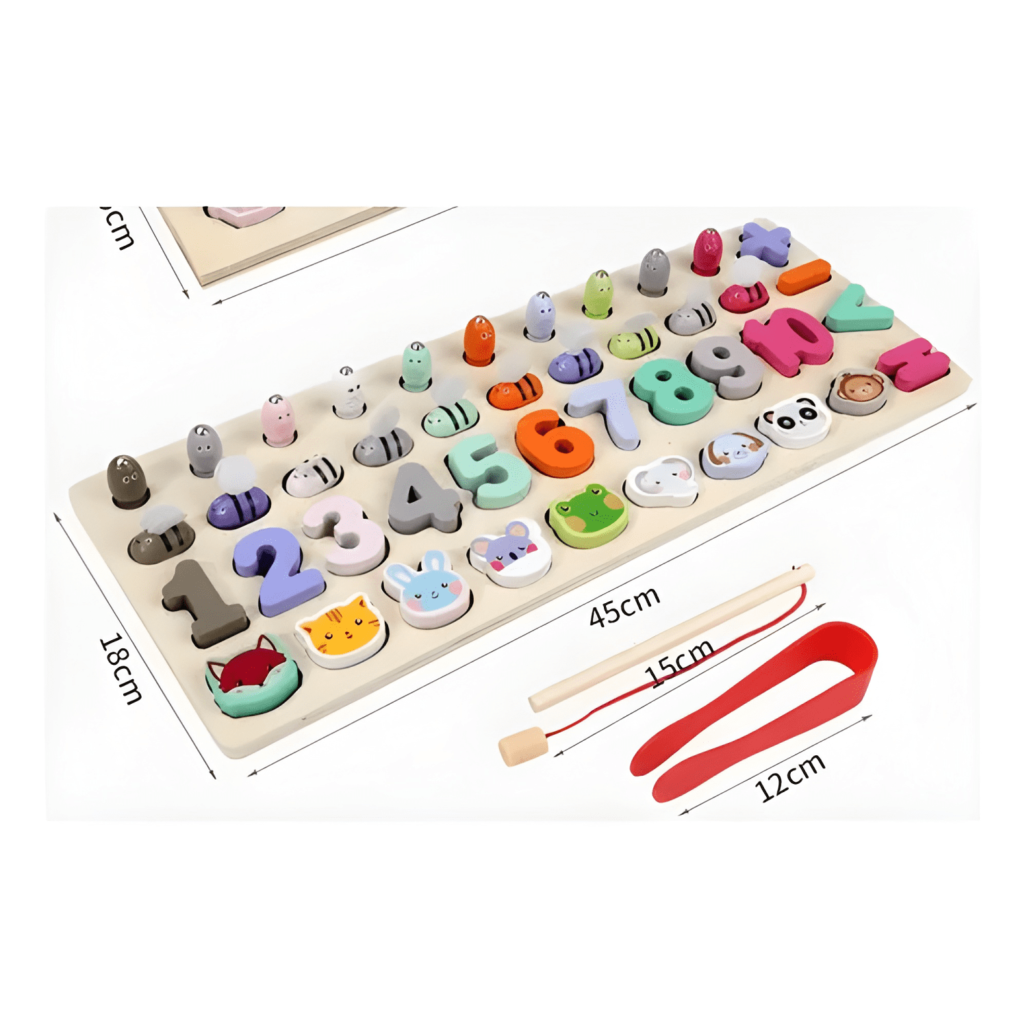 Tablero educativo montessori encaje, pesca y pinza-1