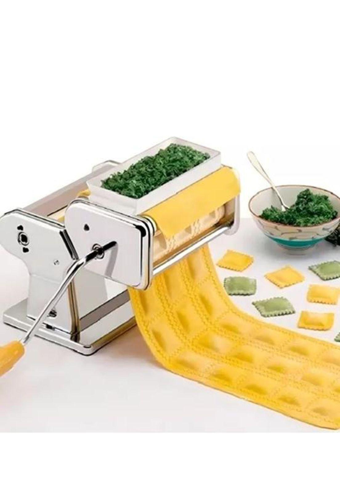 Máquina para hacer pasta ravioli color acero-3