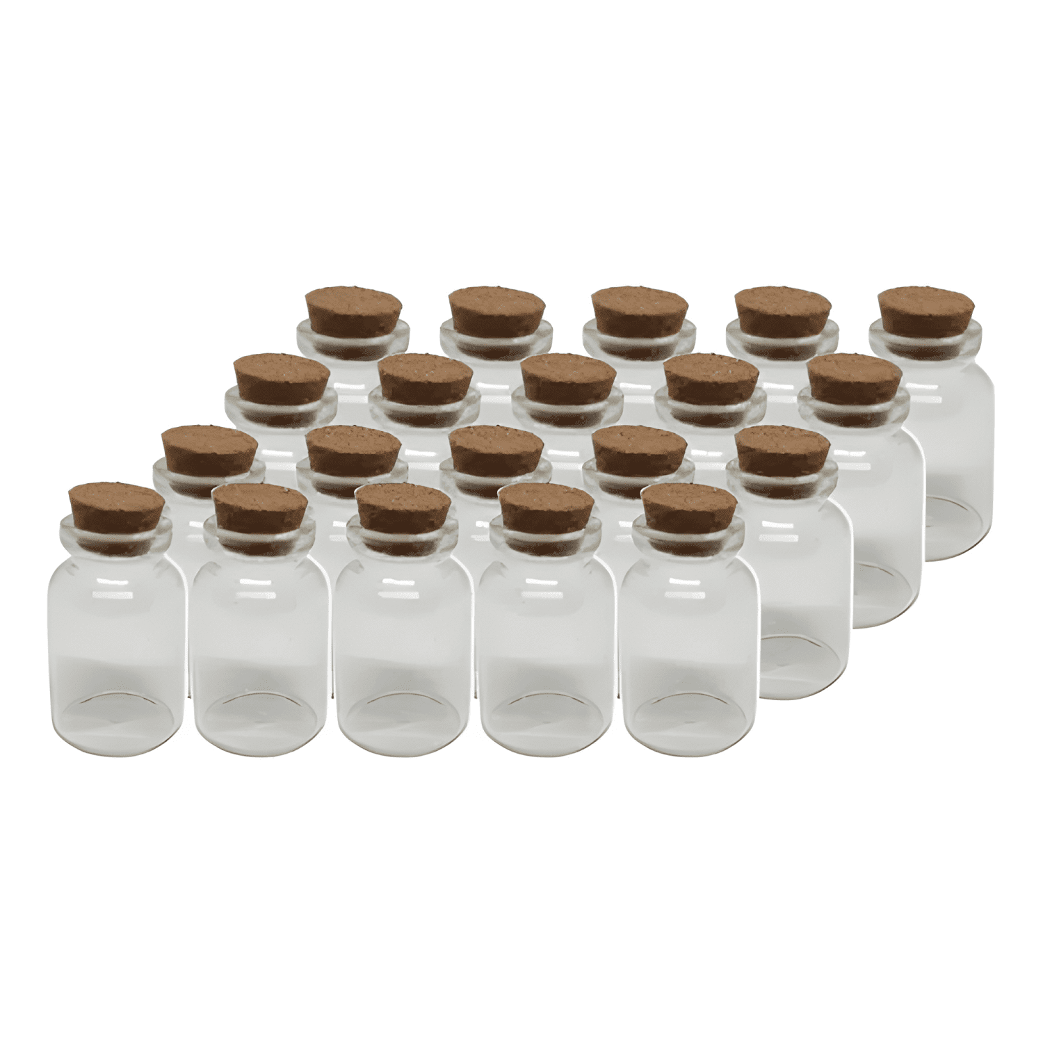 Pack 20 frascos pequeños vidrio con tapa 3x5 cm 25 ml-0