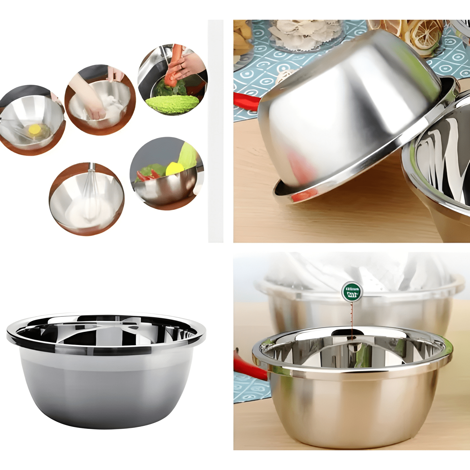 Pack 6 bowl cuenco tazon profundo 36 CM acero cocina #2-2