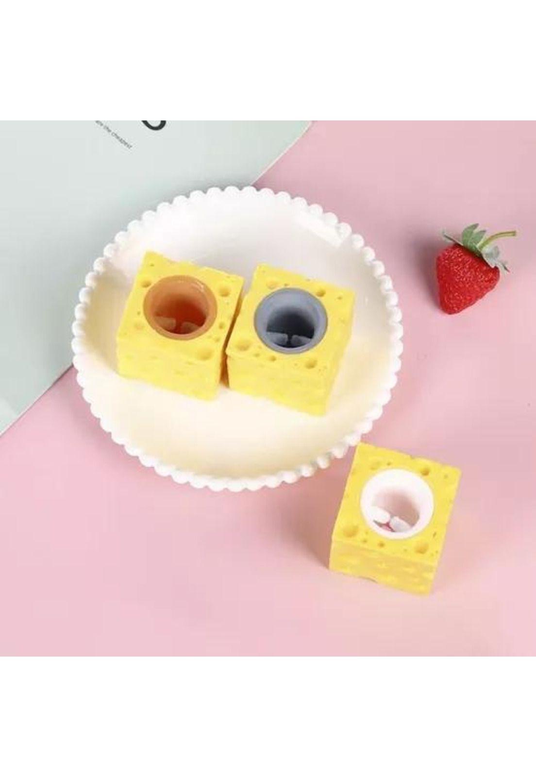 Juguete Antiestrés Squishy - Ratón y Queso de Descompresión-5