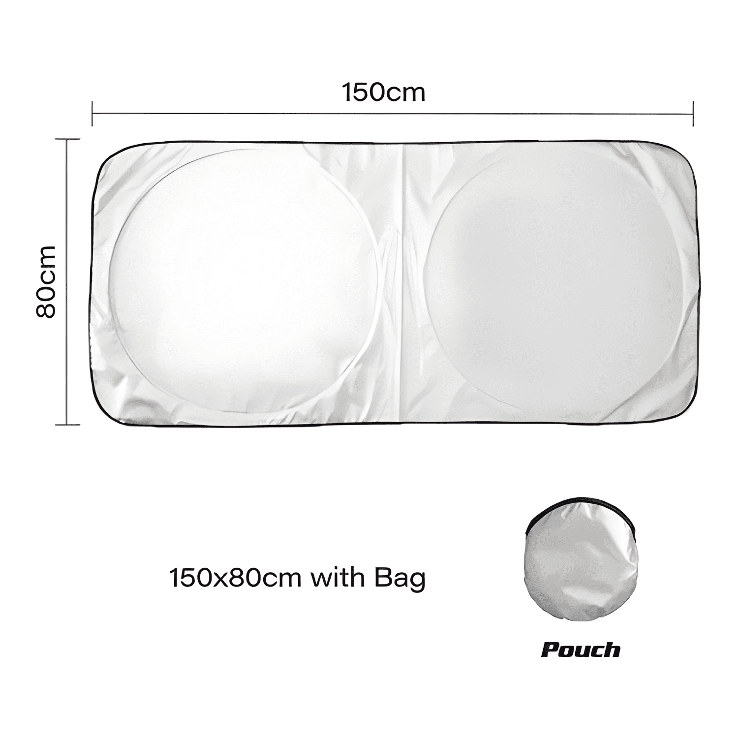 Parasol Plegable Tapasol Uv para Parabrisa Auto con Estuche-1