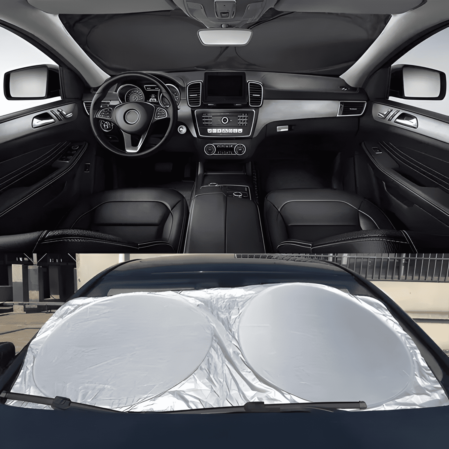 Parasol Plegable Tapasol Uv para Parabrisa Auto con Estuche-4