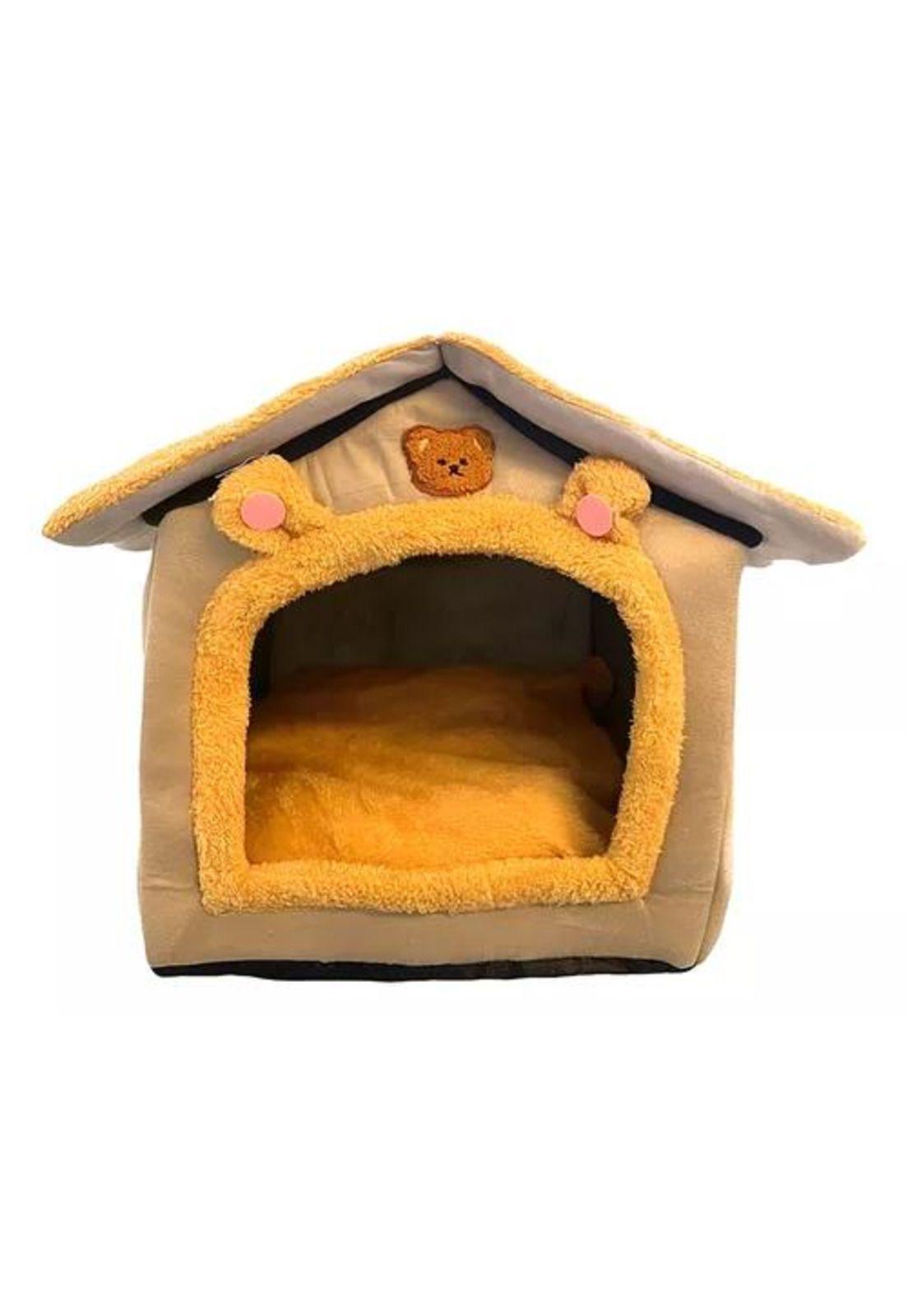 Cama para mascotas felpa iglú casa perros y gatos L-6