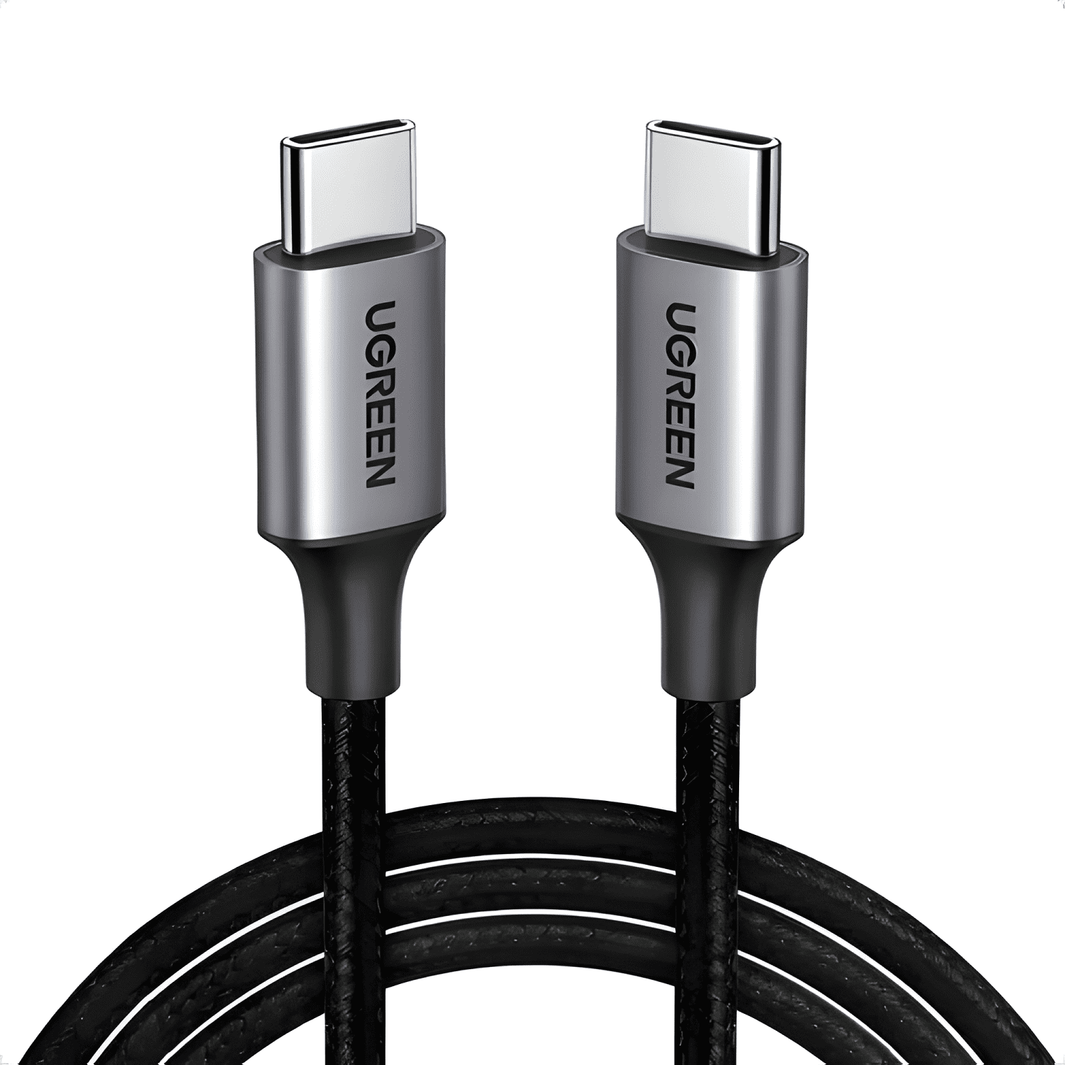 Cable blindado de datos/carga USB c 3.1 gen 1 PD 60w Negro-0