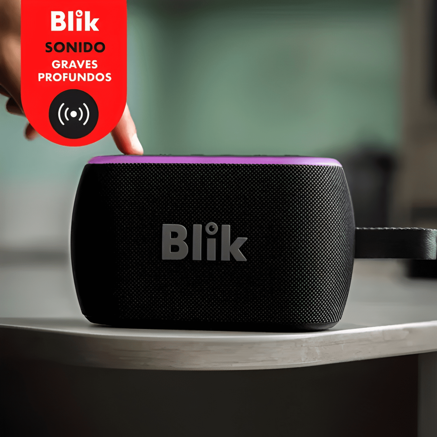 Parlante bluetooth portátil bass one 20w ipx6 Negro-2