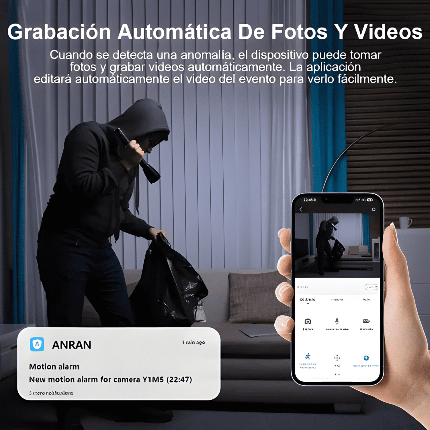 Anran Cámara de Seguridad Interior 5g Wifi Ip 360 Blanco-3