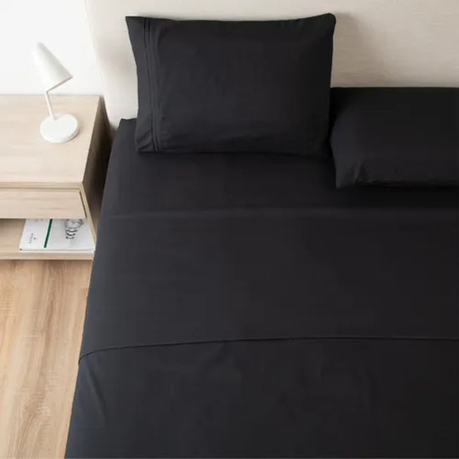 Sabana 1800 hotel ultra suave funda bordada 2 plazas color negro-0