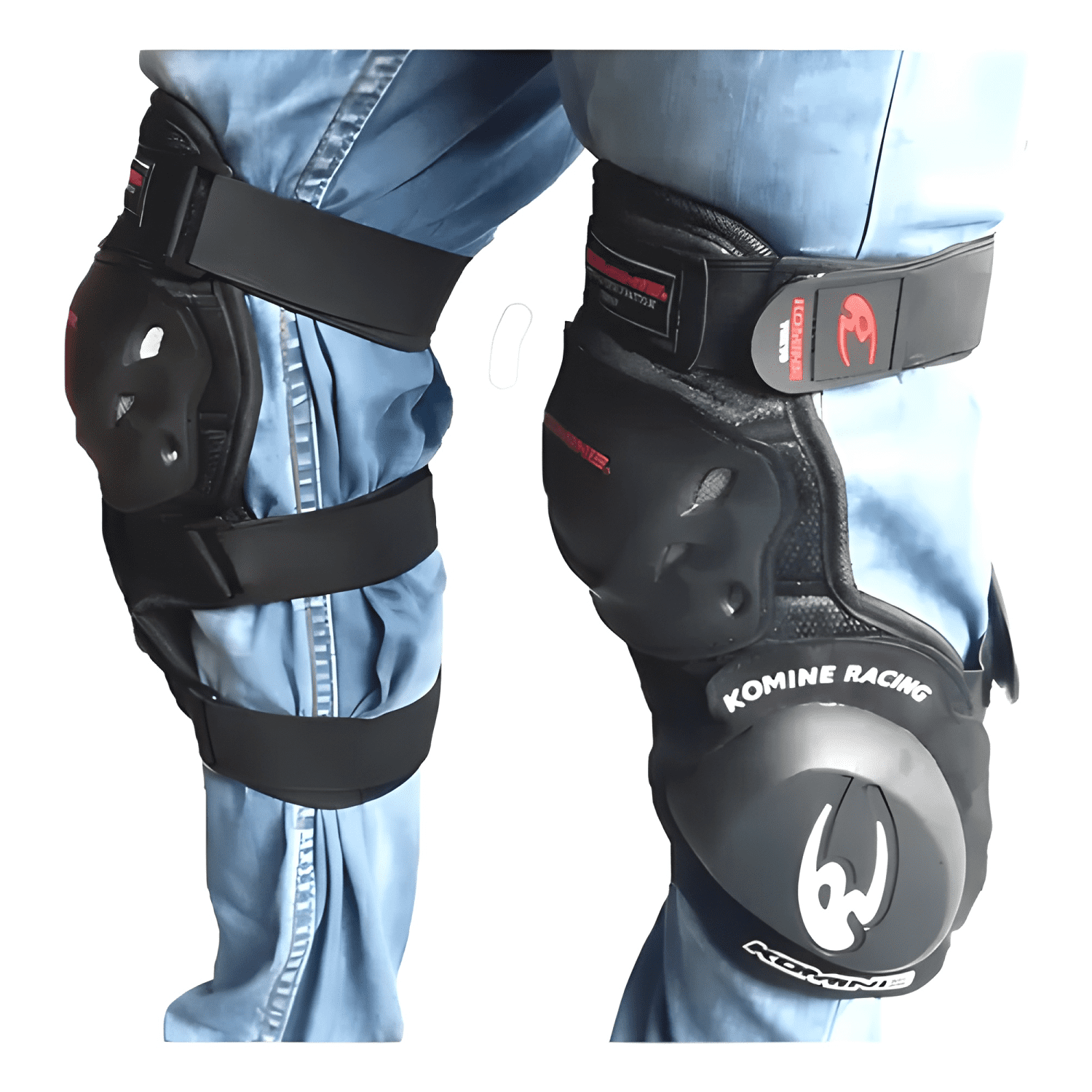 Rodilleras motociclistas Racing Plus Komine negras-2