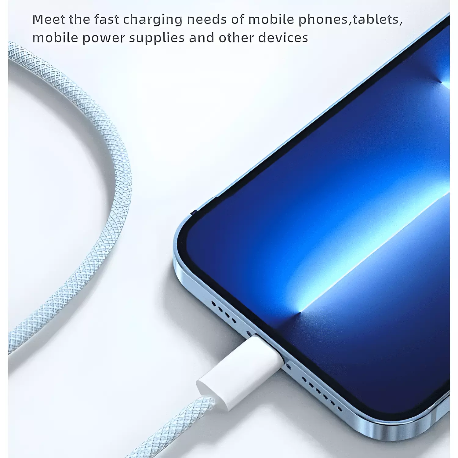 Cable USB c a USB c vanan 1m nylon trenzado carga Rosado-2
